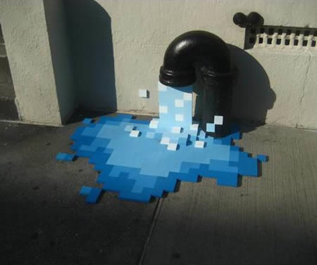 Street Art Pixel Hydrant