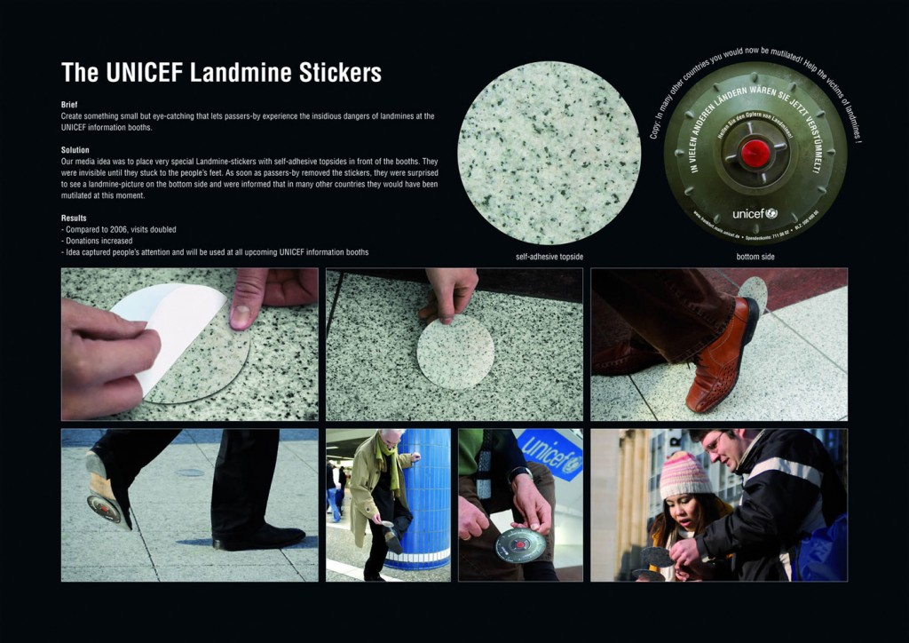 Unicef Landminen Sticker
